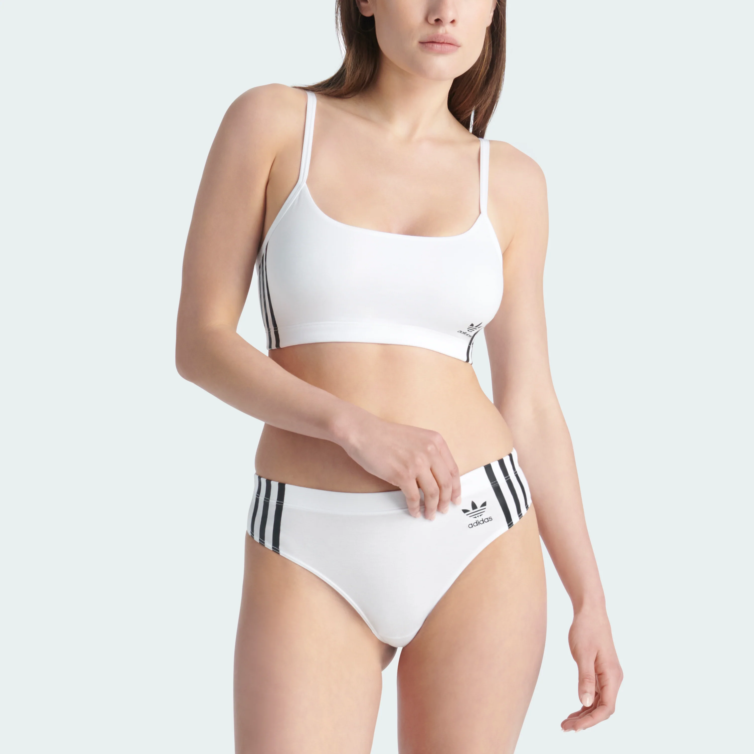 ADICOLOR COMFORT FLEX COTTON WIDE SIDE THONG - Image 12