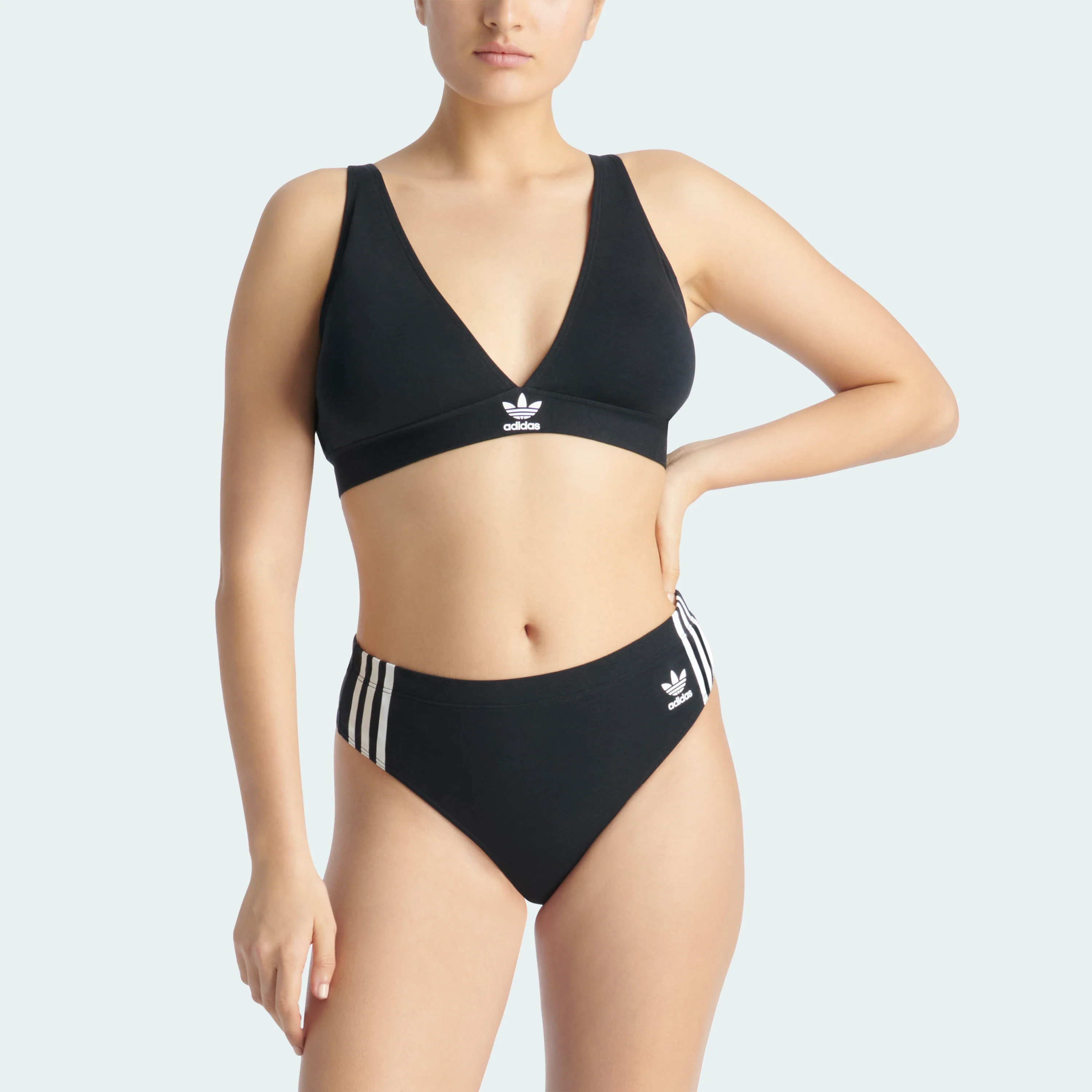 ADICOLOR COMFORT FLEX COTTON WIDE SIDE THONG - Image 6