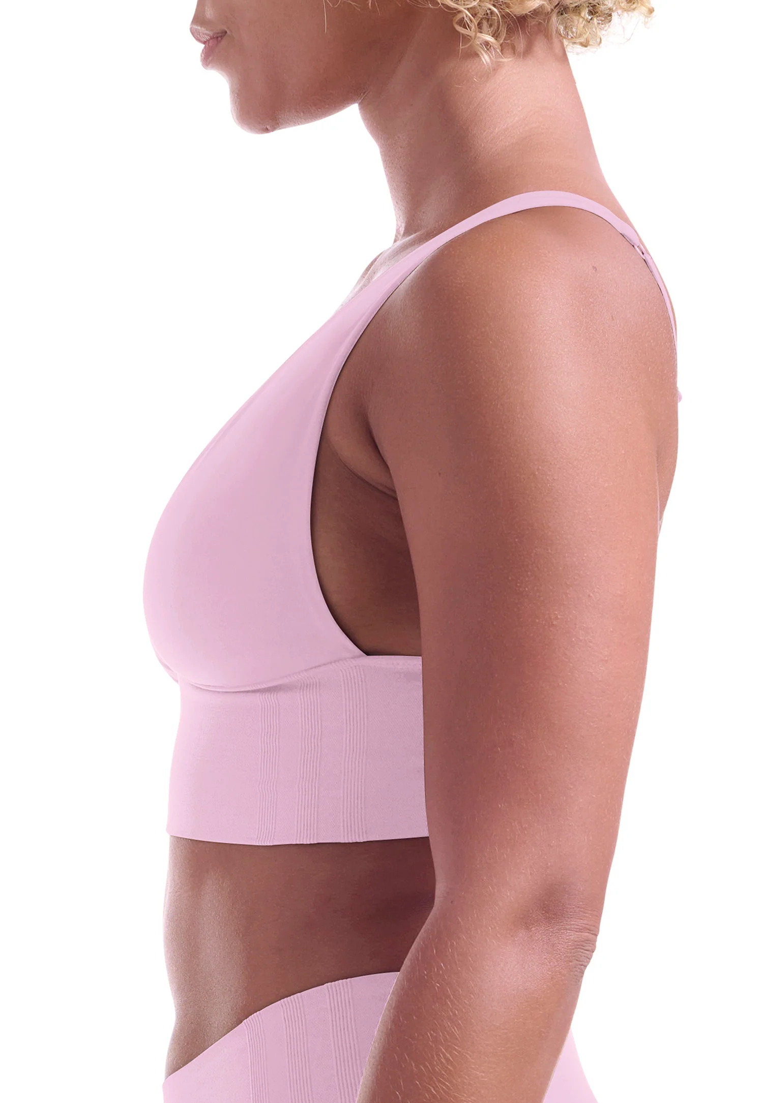 SEAMLESS MICRO STRETCH LONGLINE PLUNGE LOUNGE BRA - Image 32