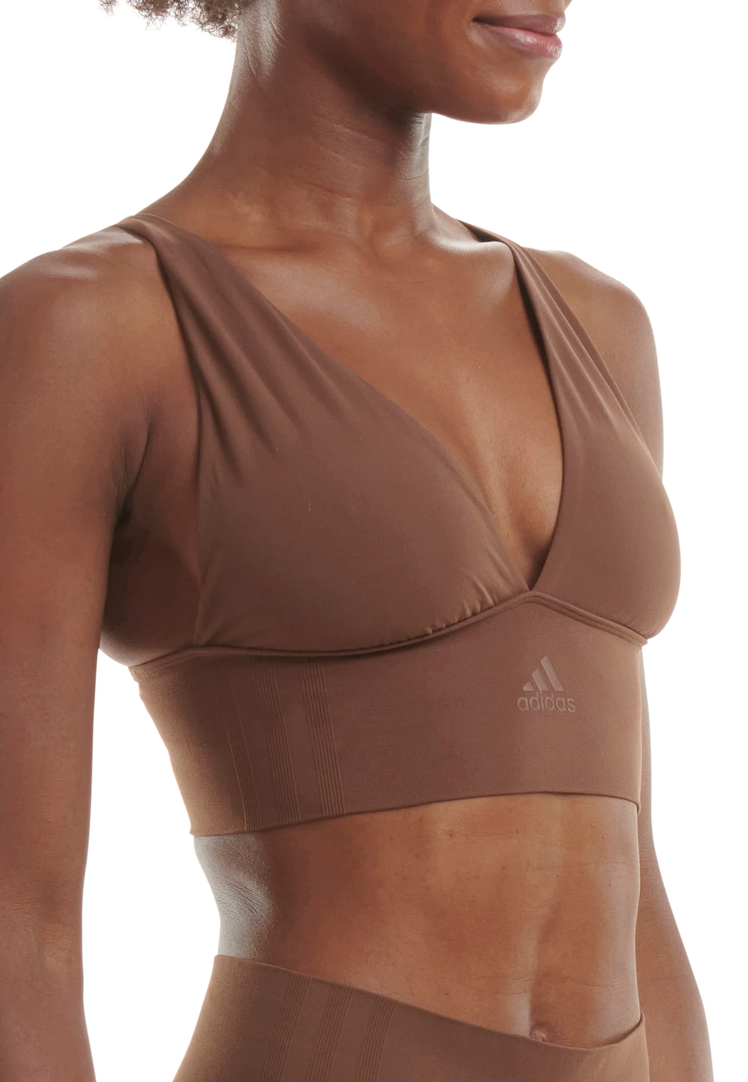 SEAMLESS MICRO STRETCH LONGLINE PLUNGE LOUNGE BRA - Image 9